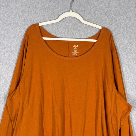 Ana Top 4X Mustard Jersey Knit Stretch Cotton Modal Basic Minimal Soft Everyday - Picture 2 of 8